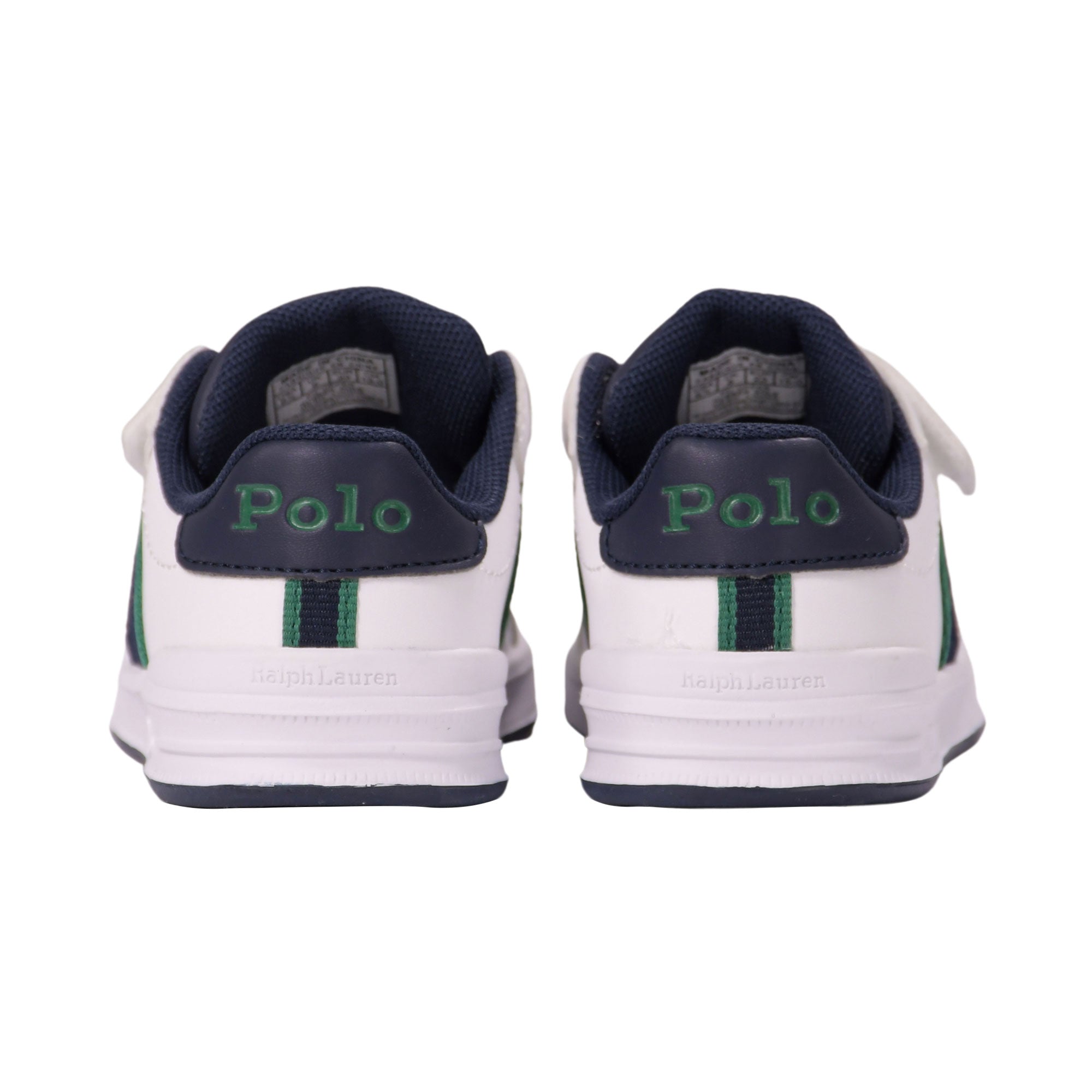 Polo Ralph Lauren Kids حذاء رياضي أبيض بطبعة دب للأولاد