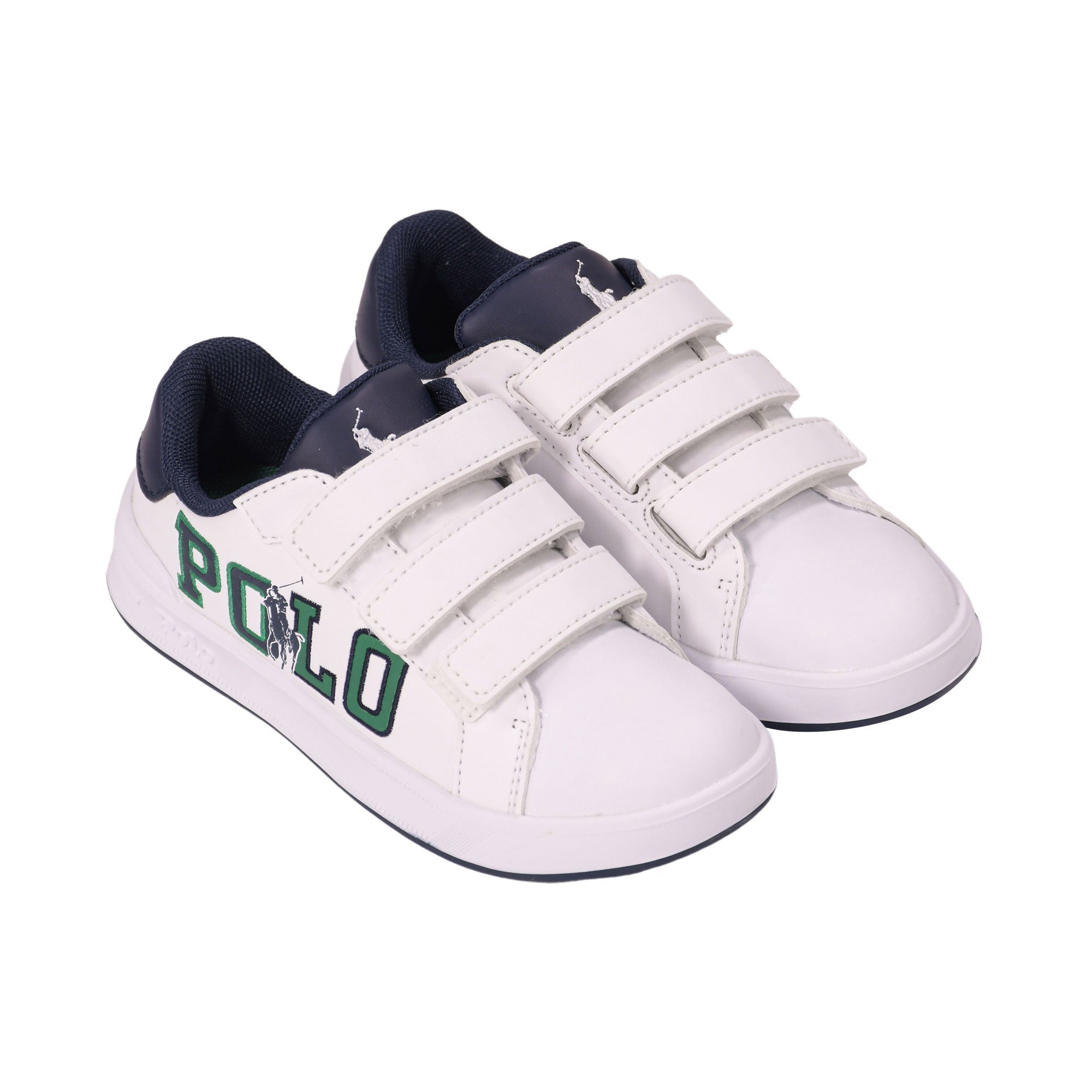 Polo Ralph Lauren Kids Boy's White Logo Trainers