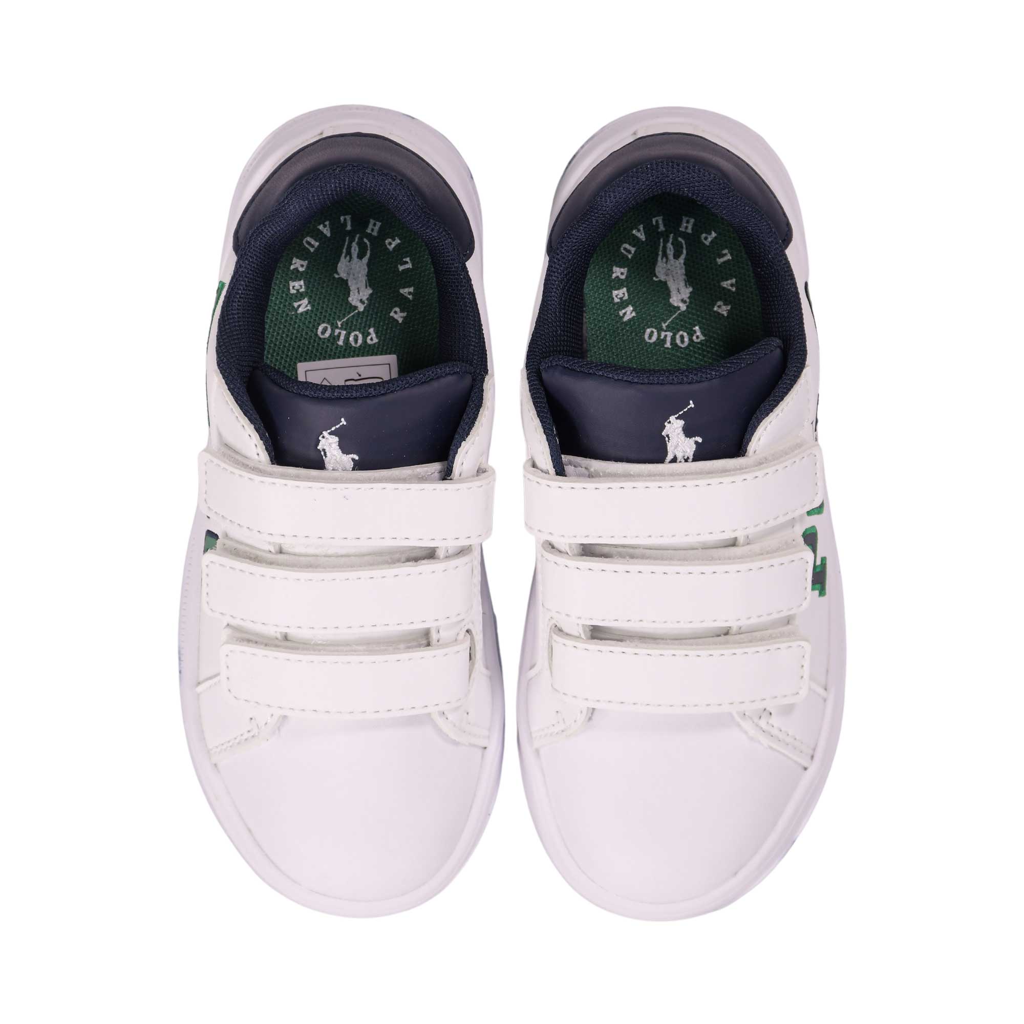 Polo Ralph Lauren Kids Boy's White Logo Trainers