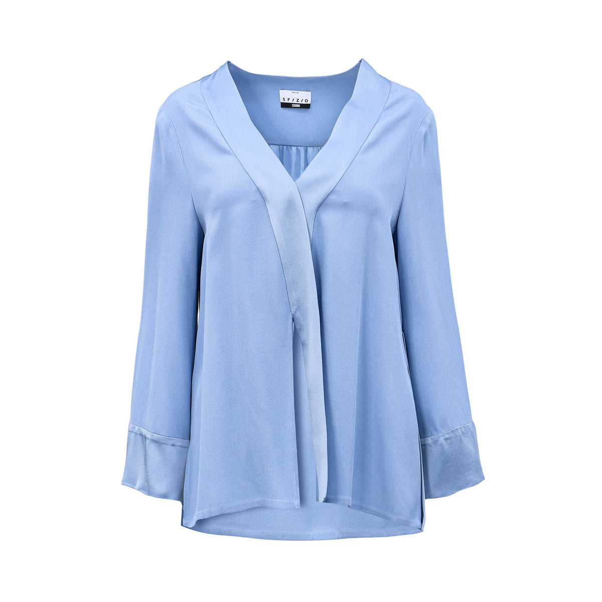Sfizio Women's Blue Silk Blouse