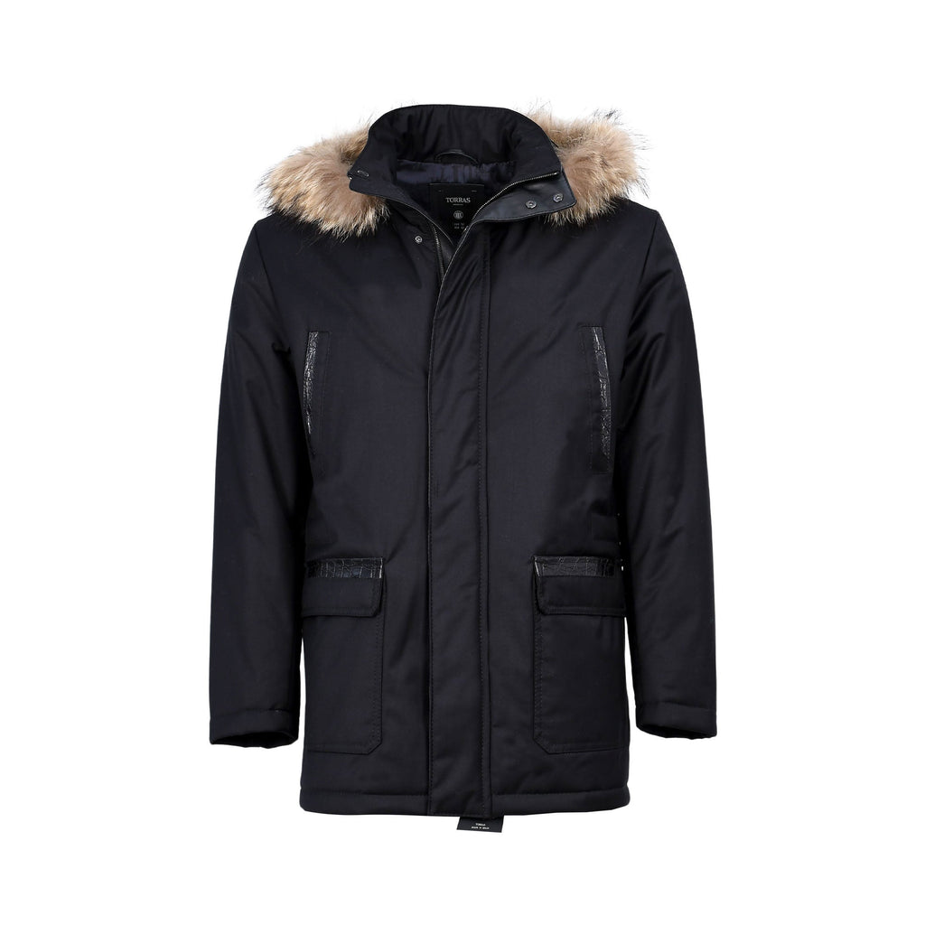 Torras Men's Fur-Trimmed Parka Coat