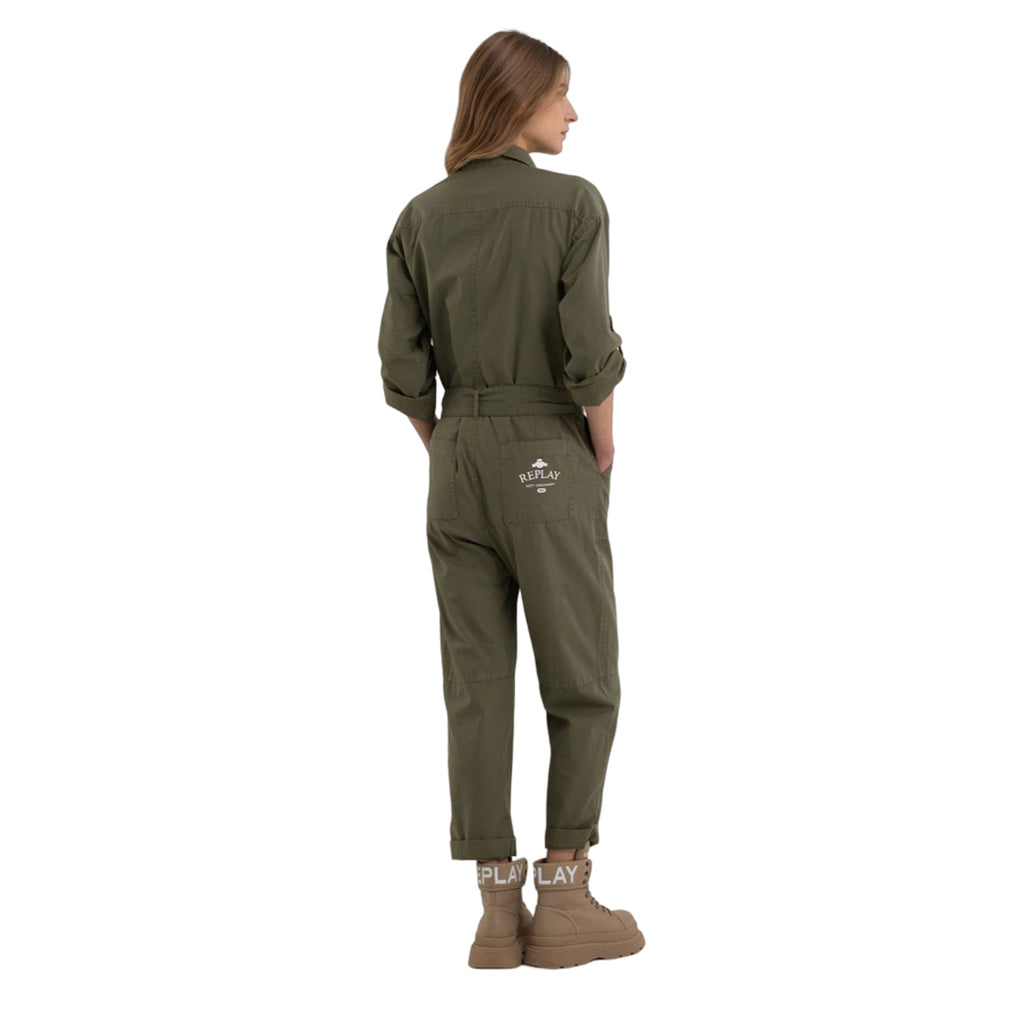 Replay Women's Denim Long Overalls with Pockets