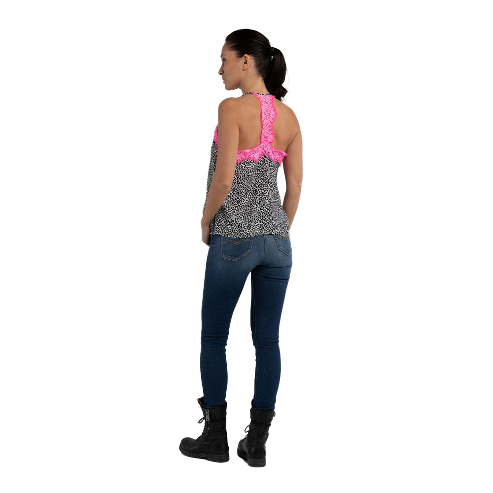 Replay Women's All-over Printed Viscose Satin