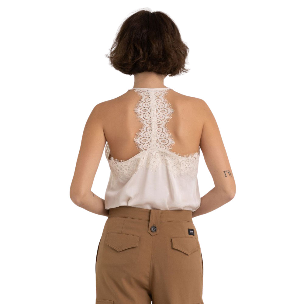 Replay Women's Viscose Top with Lace