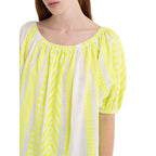 Replay Women's Blouse with Jacquard Ethnic Pattern