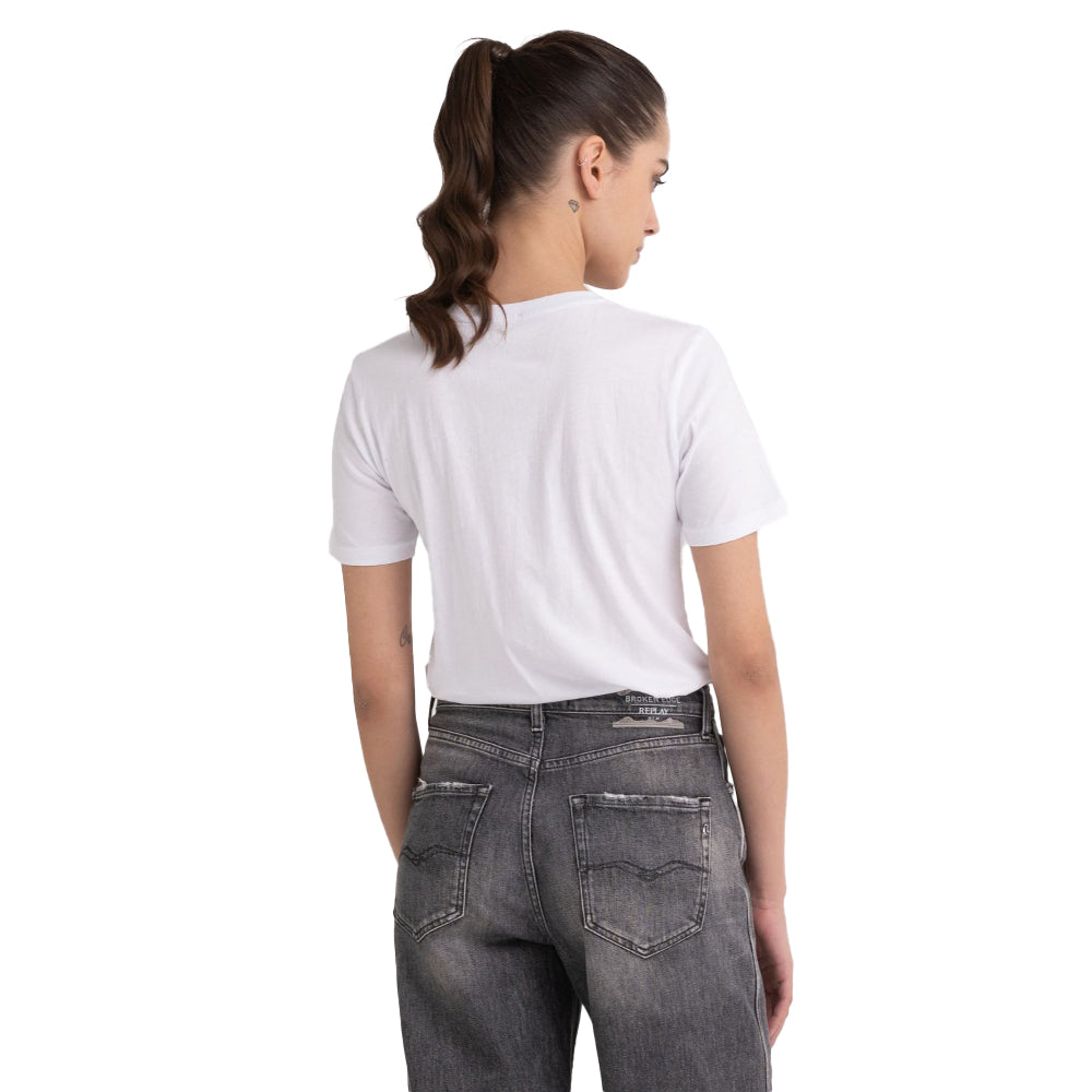 Replay Women's Slim Fit T-shirt with Glitter Print