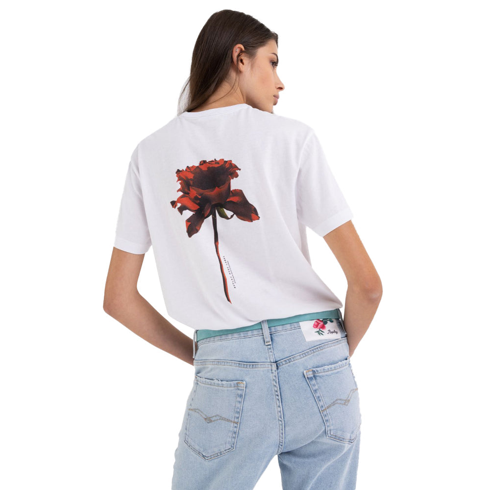 Replay Women's T-shirt with Glitter Print