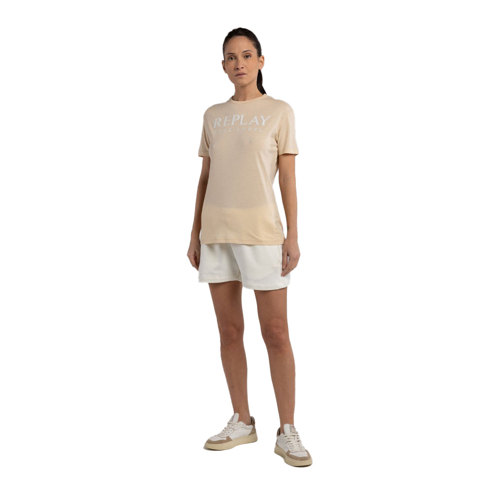 Replay Women's T-shirt with Glitter Print