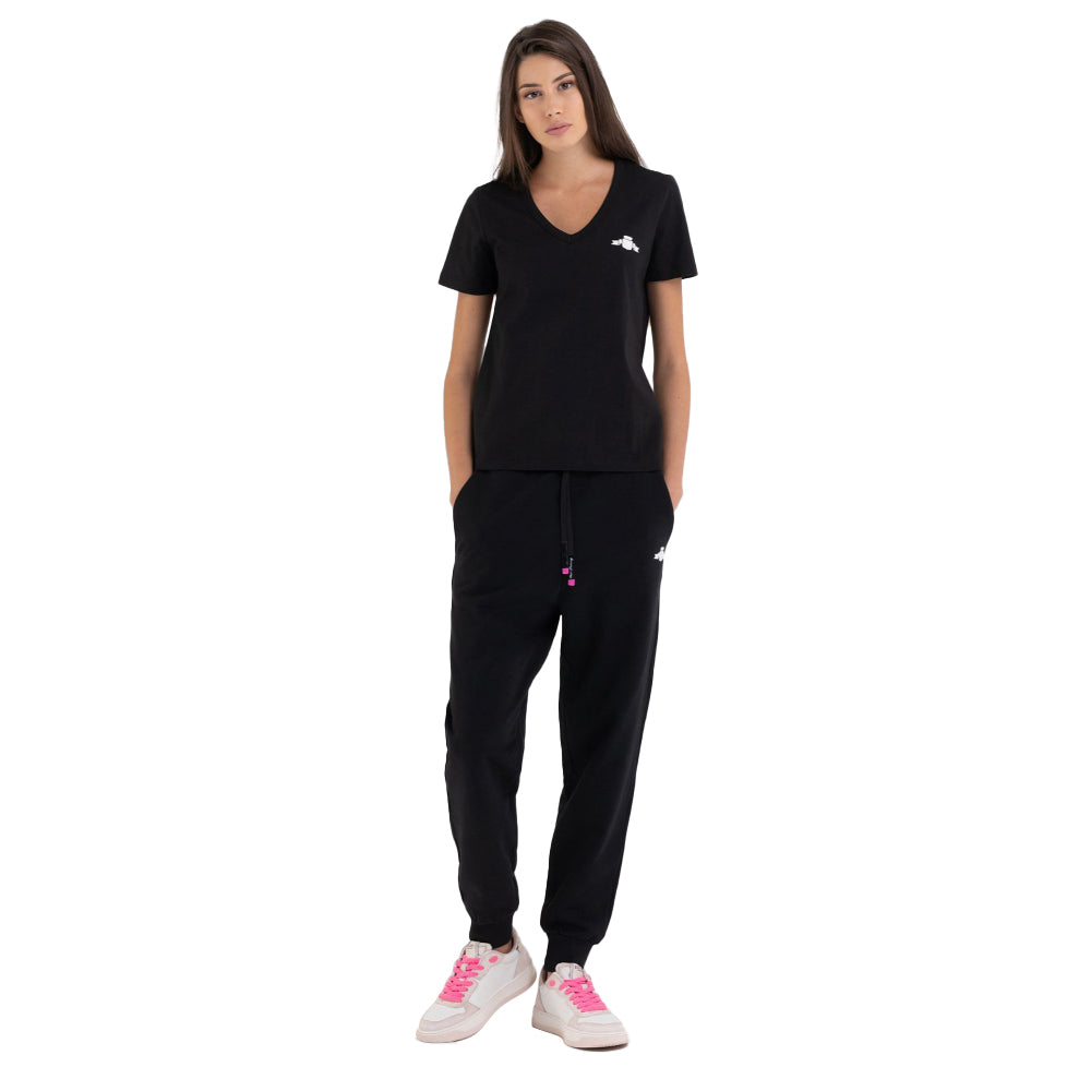 Replay Women's V-neck T-shirt with Archive Logo
