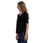 Replay Women's V-neck T-shirt in Stretch Linen
