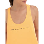 Replay Women's Slim Fit Ribbed Top With Print
