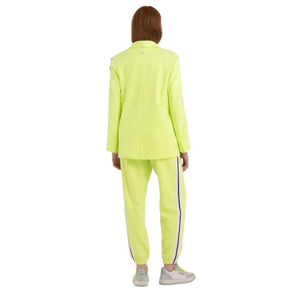 Replay Women's Single-breasted Blazer with Contrasting-colored Bands