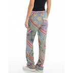 Replay Women's All Over Printed Viscose Satin Pant