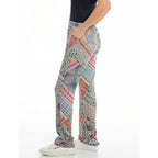 Replay Women's All Over Printed Viscose Satin Pant