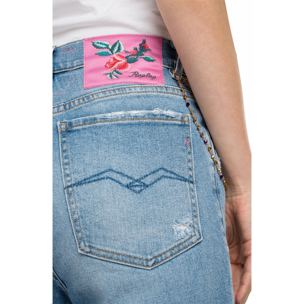 Replay Women's High Waist Tapered Leg Jeans