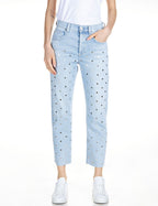 Replay Women's Cropped Straight High Rise Jeans