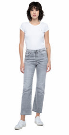 بنطلون جينز بخصر عالٍ وقصّة ساق واسعة (Bootcut) للنساء من ريبلاي
