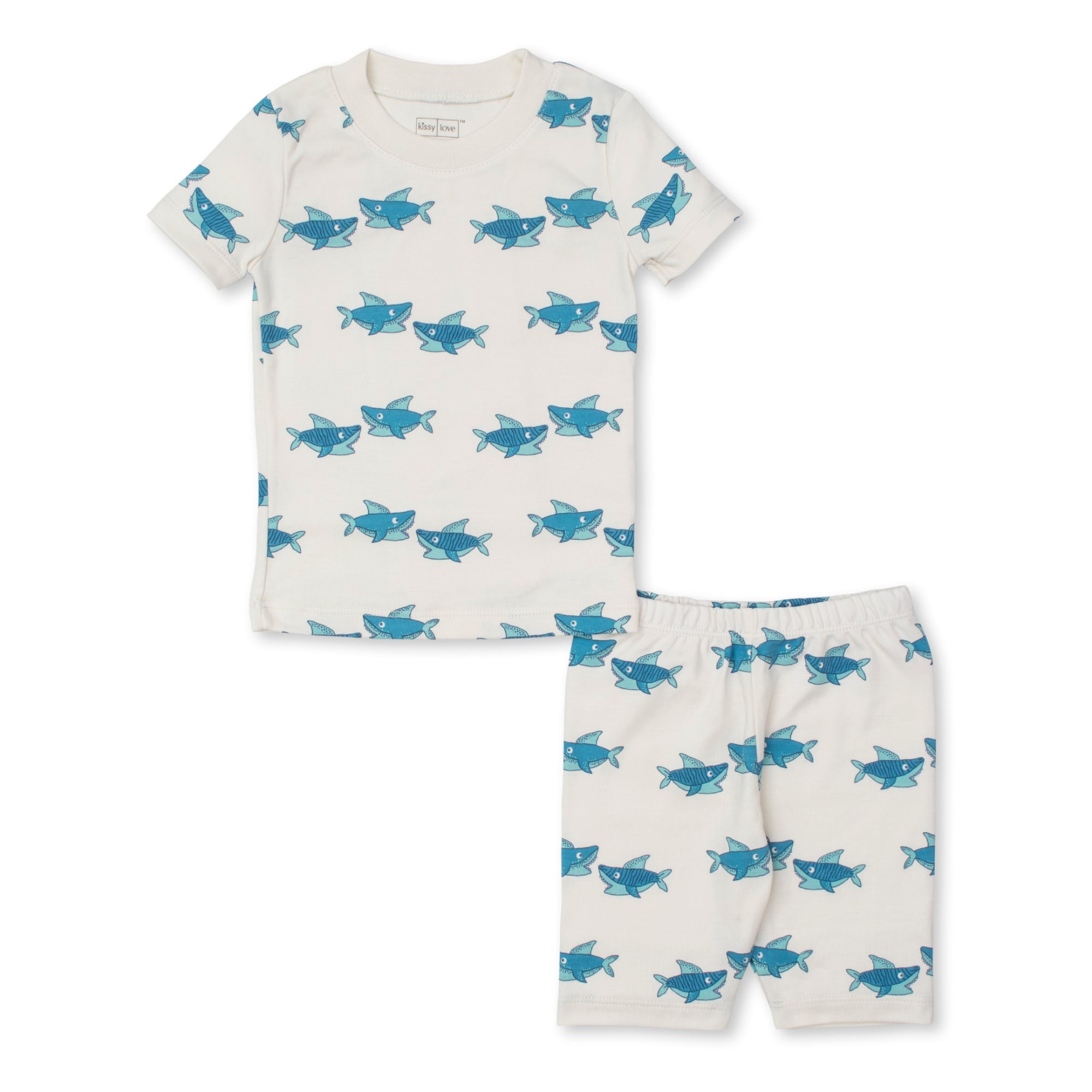 Kissy Kissy Kids White & Blue Pyjama Set