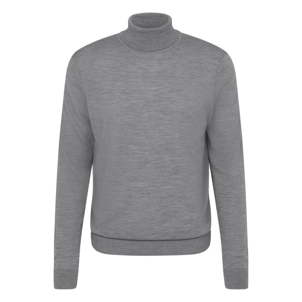 Bugatti Men's Polo-neck Sweater Made from Merino Wool