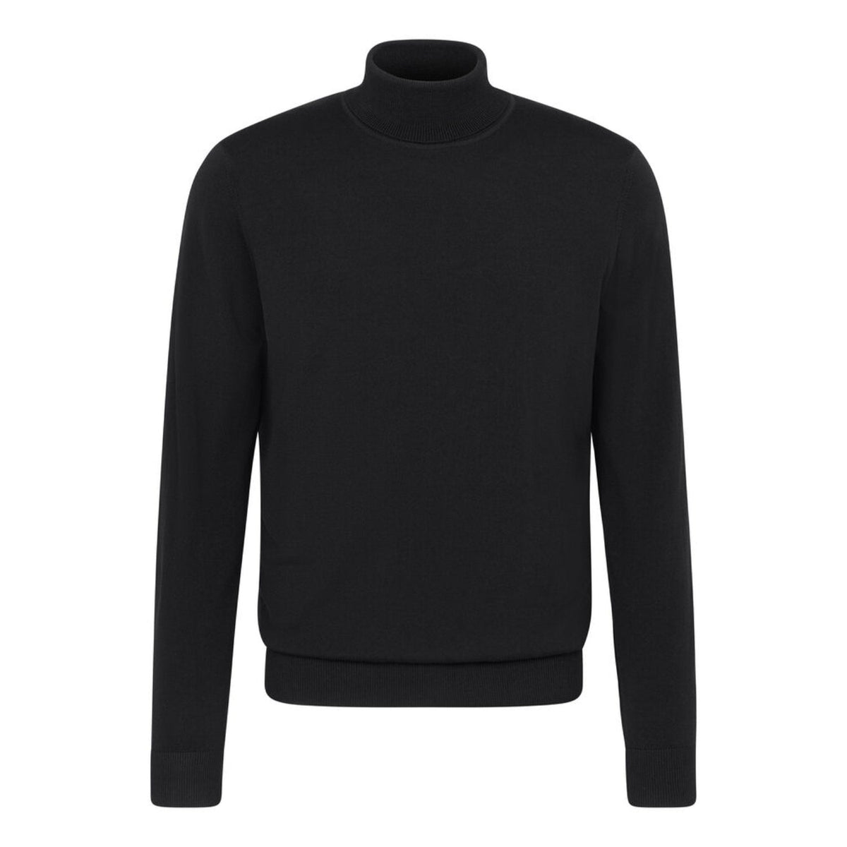 Bugatti Men's Polo-neck Sweater Made from Merino Wool