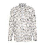Bugatti Men's Navy Blue & White Casual Shirt