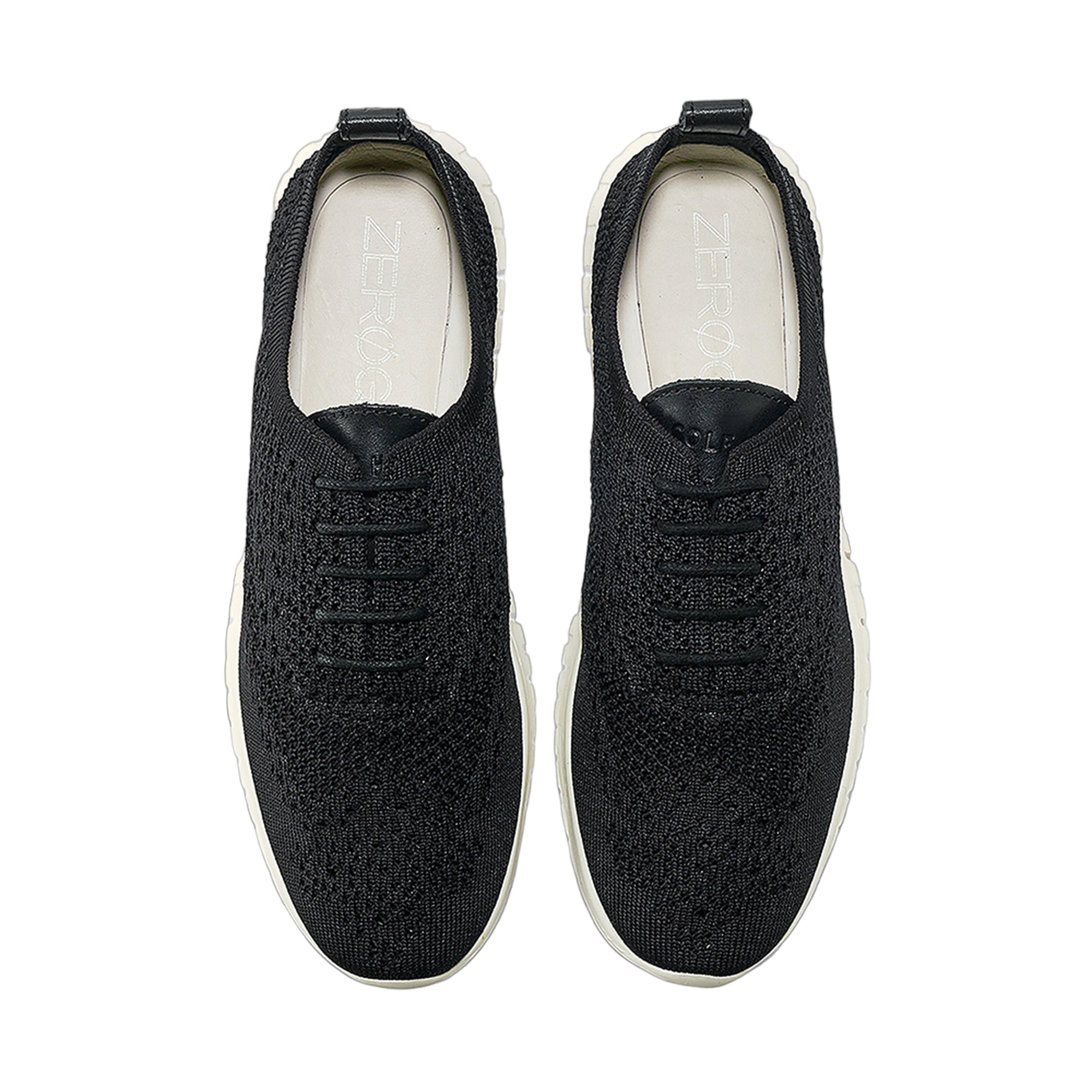 Cole Haan ZERØGRAND Stitchlite Oxford Black Knit/Leather/Ivory Size 10
