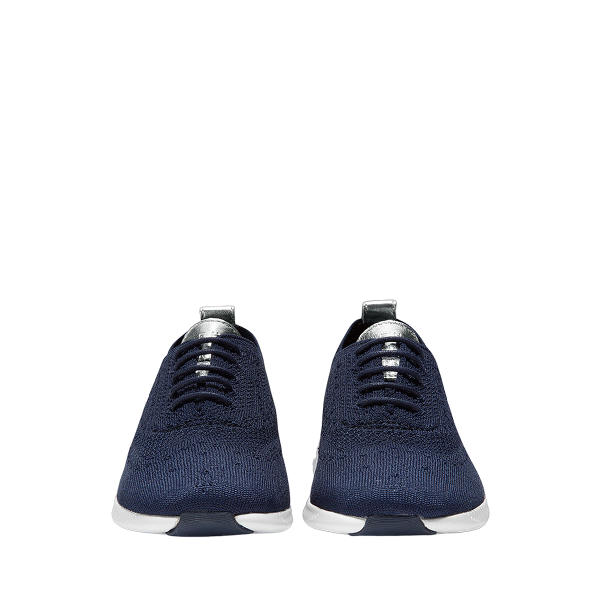 Cole Haan Women's 2.ZERØGRAND Stitchlite Oxford Marine Blue Knit/ Argento Metallic/Optic White