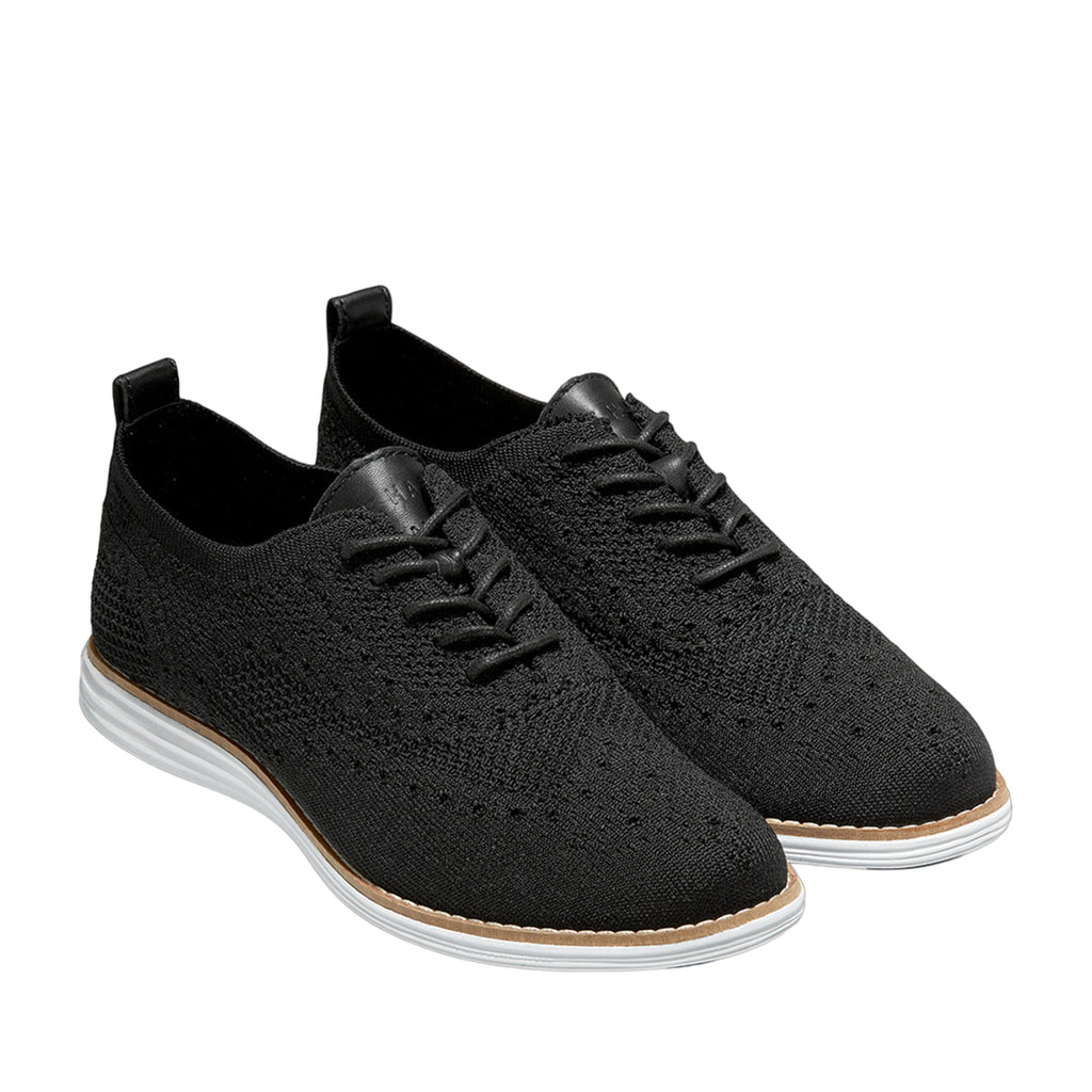 Cole Haan ØriginalGrand Stitchlite Wingtip Oxford Black Knit