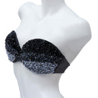 Twinset Beaded Bikini Top Lead Grey
