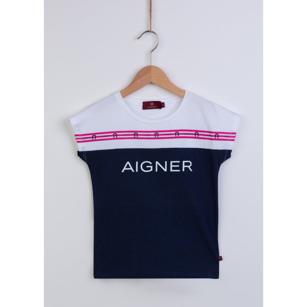 Aigner Kids Girl's Navy T-Shirt