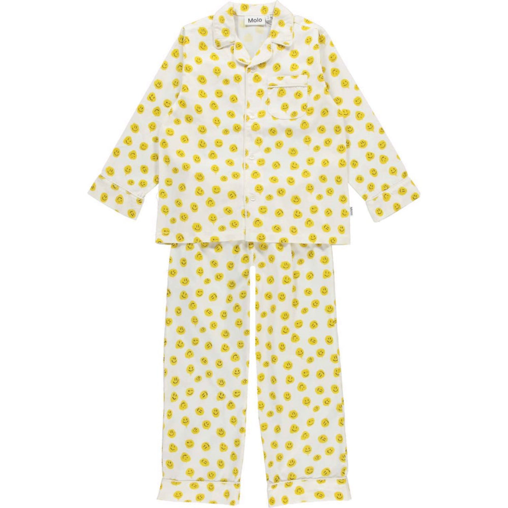  Molo Bolso Kids Smiley Print Pajama Set