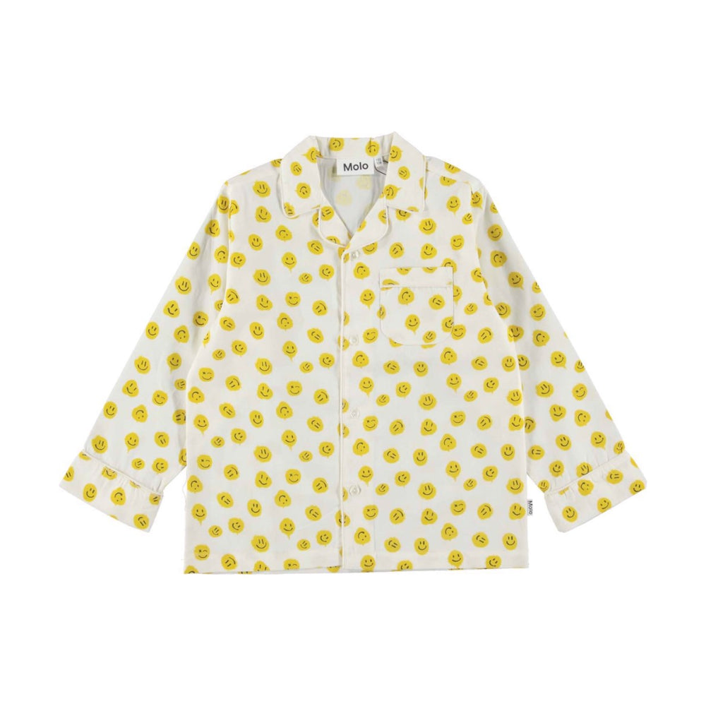  Molo Bolso Kids Smiley Print Pajama Set