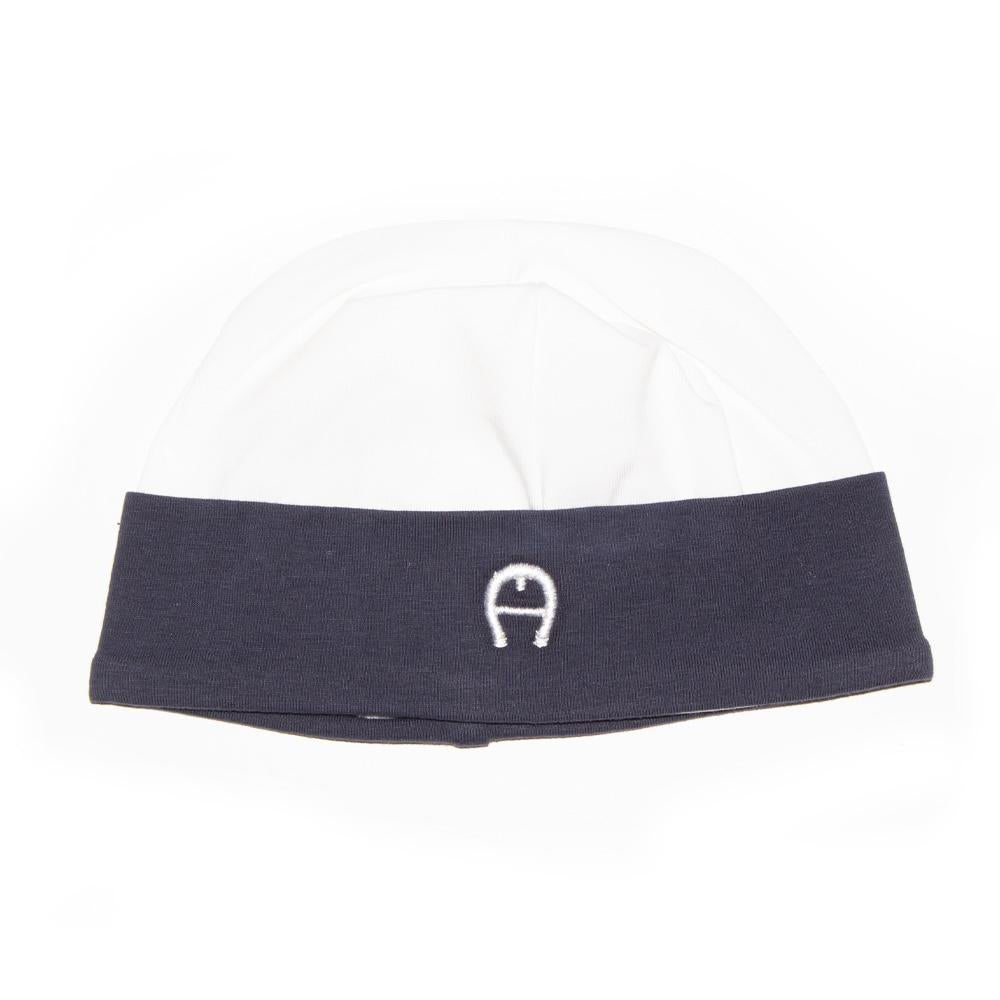 Aigner Kids White and Navy Hat