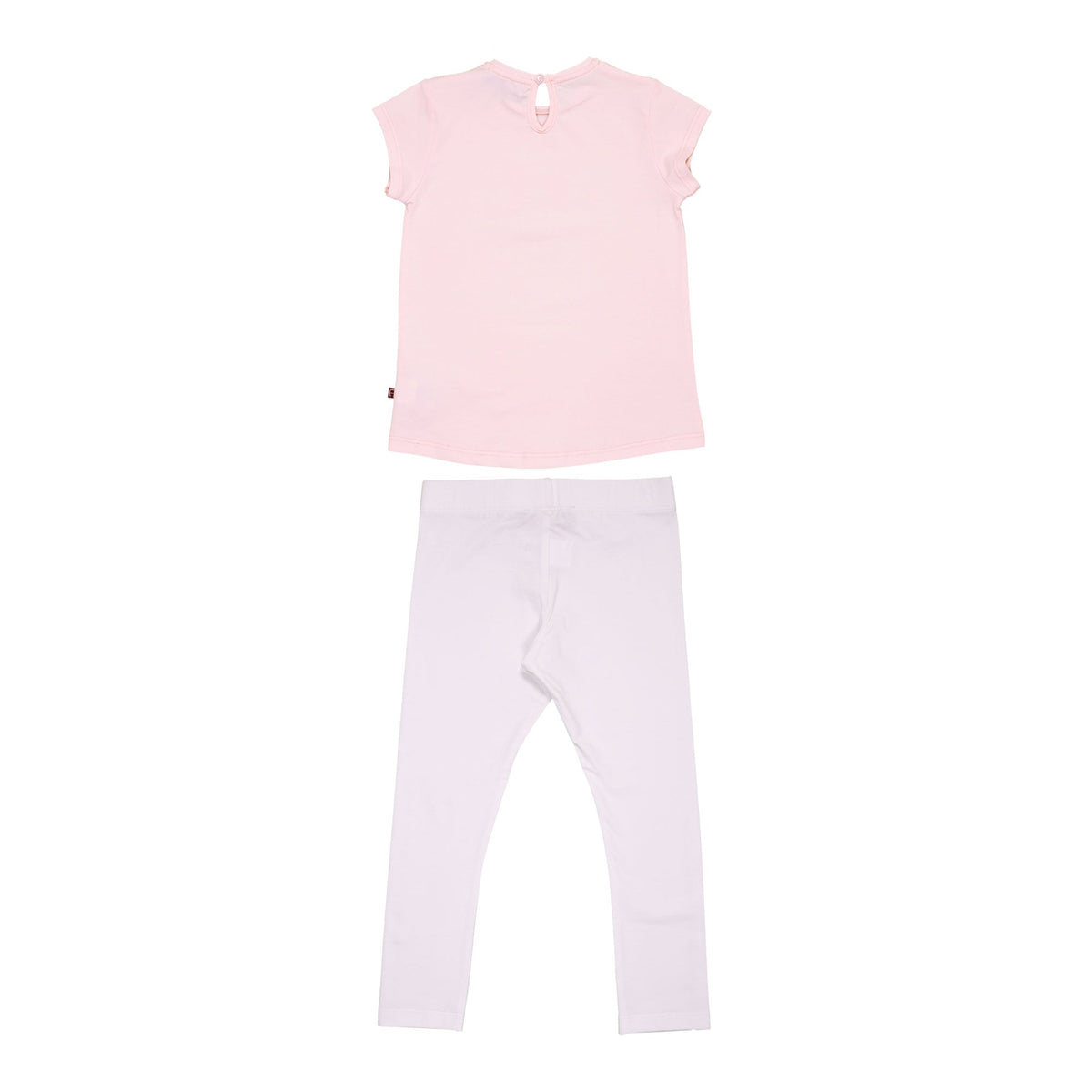 Aigner Kids Girl's Set T-Shirt & Leggings Pink and White