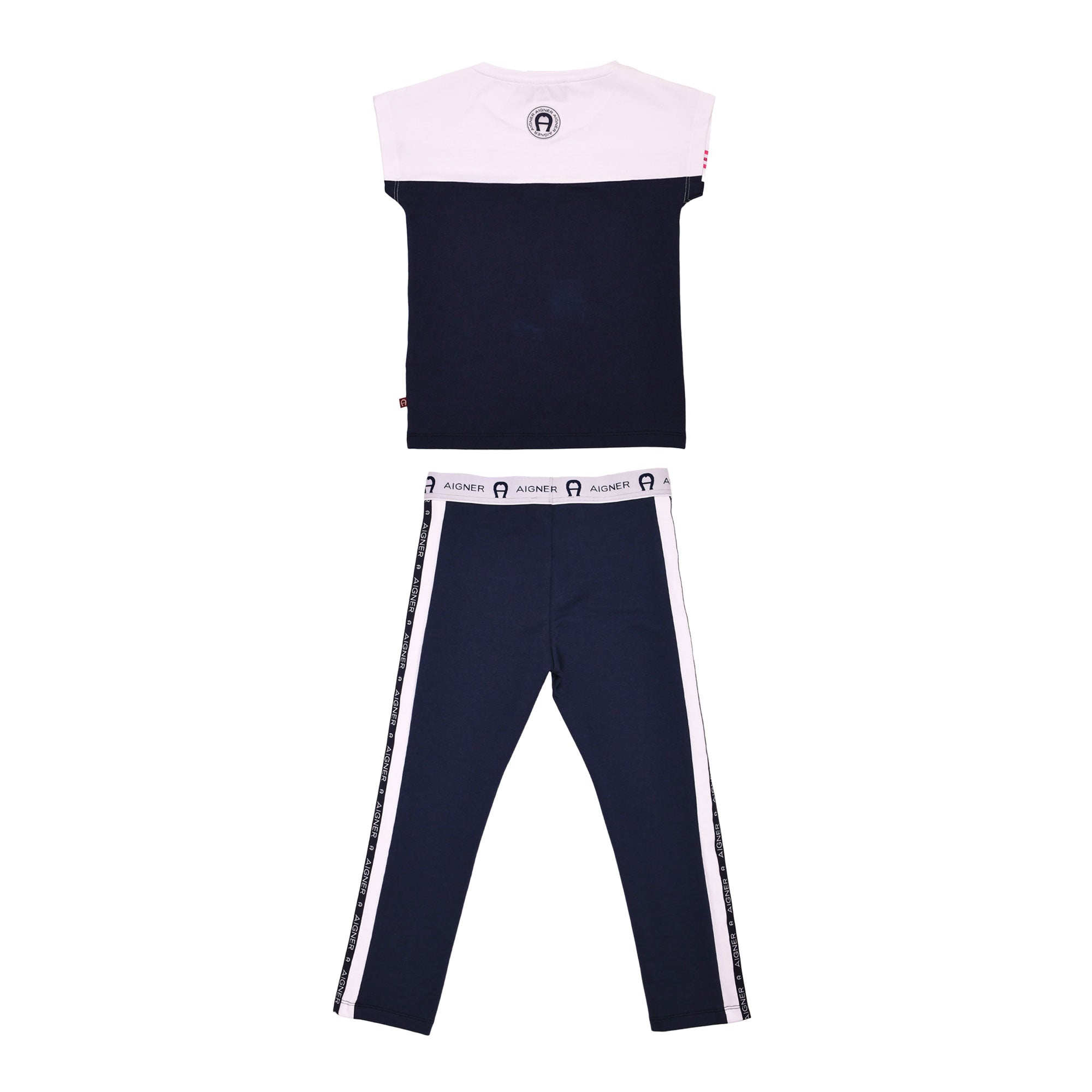 Aigner Kids Girl's Set T-Shirt & Leggings Navy
