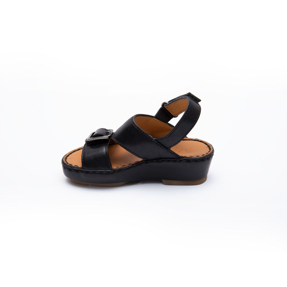 Alfi Kids Boy's Black Calf Sandal