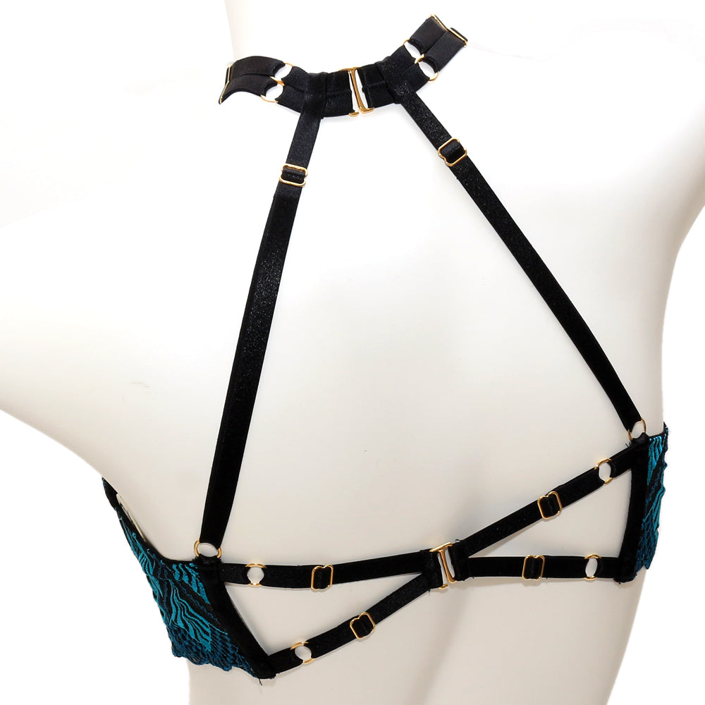 Bordelle Open Wired Bra Lagoon