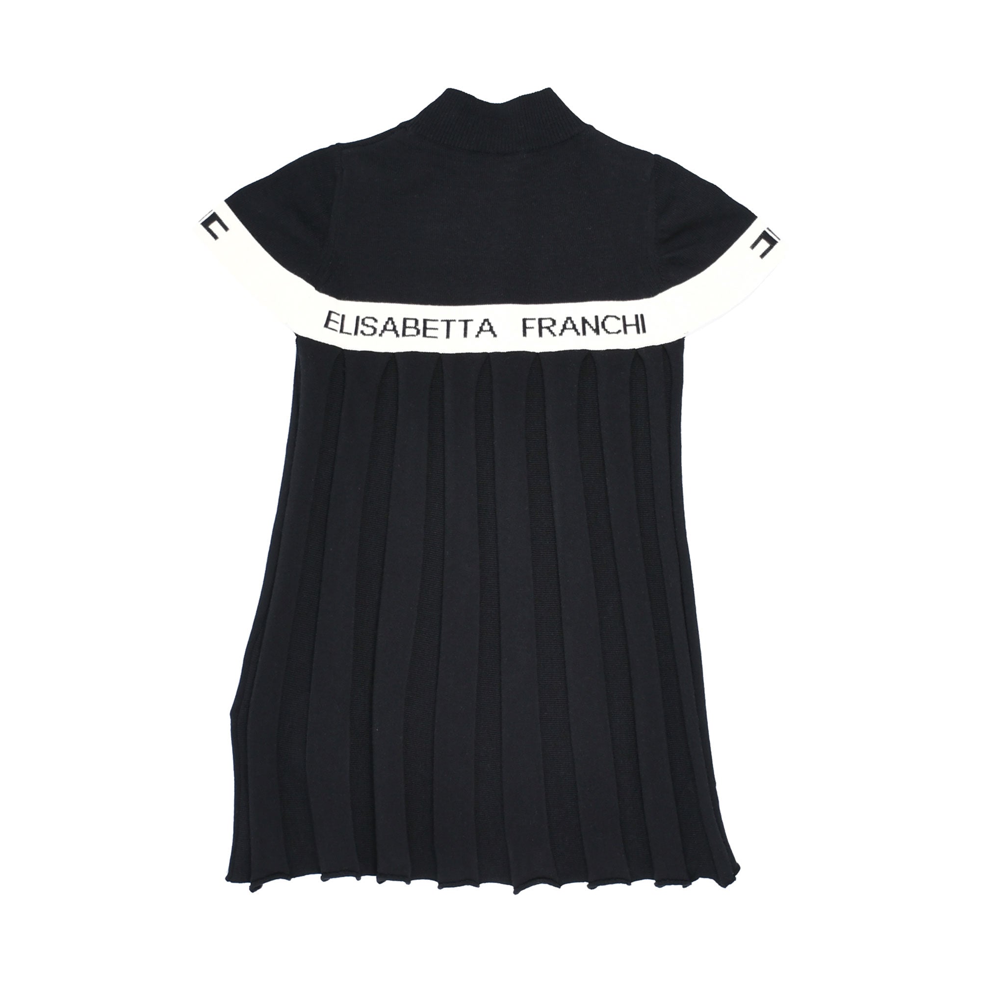 Elisabetta Franchi Kids Girl's Logo Print Black Dress