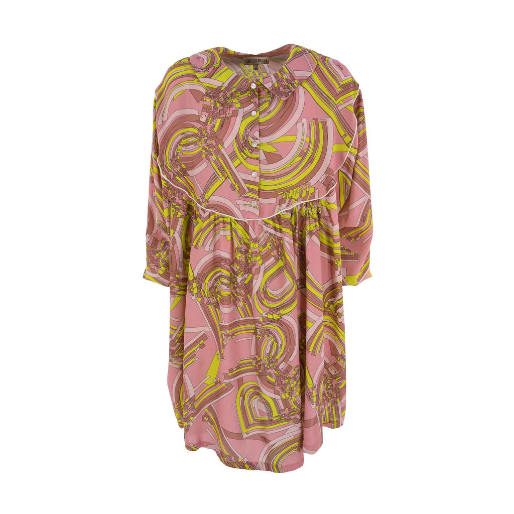 Emilio Pucci Graphic Print Pink & Yellow Dress AW22