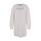Emilio Pucci White Cotton Jersey Jumper Dress AW22