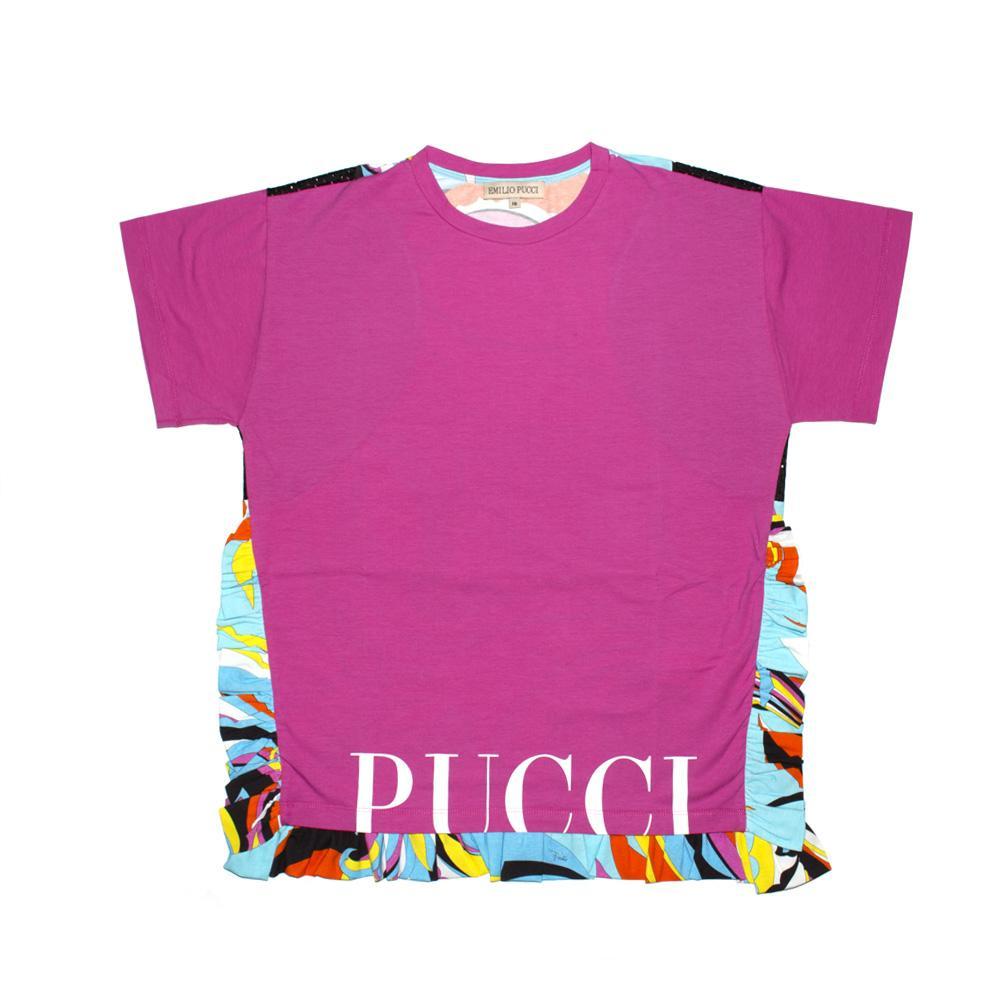 Emilio Pucci Pink T-Shirt With Printed Back