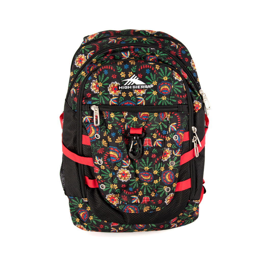 High Sierra Tactic Backpack Western Stitch Black Crimson Out of