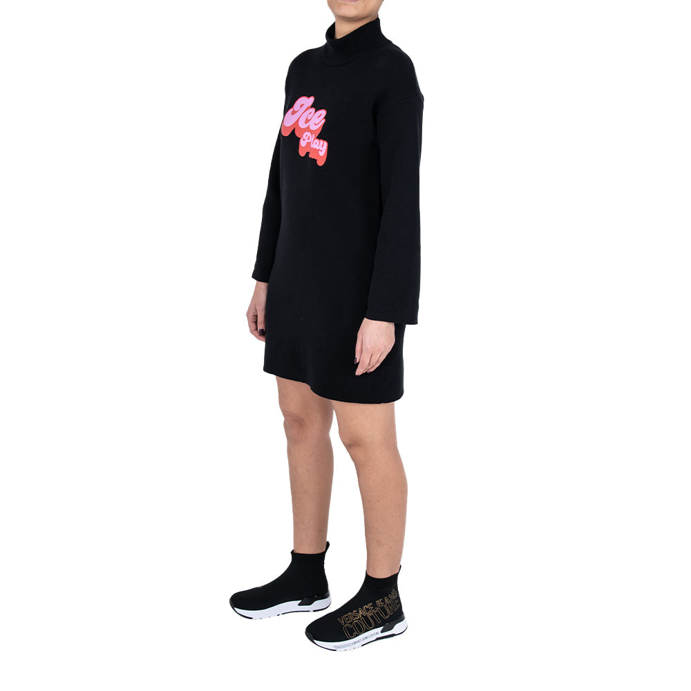Ice Play Women's Black Knitted Dress