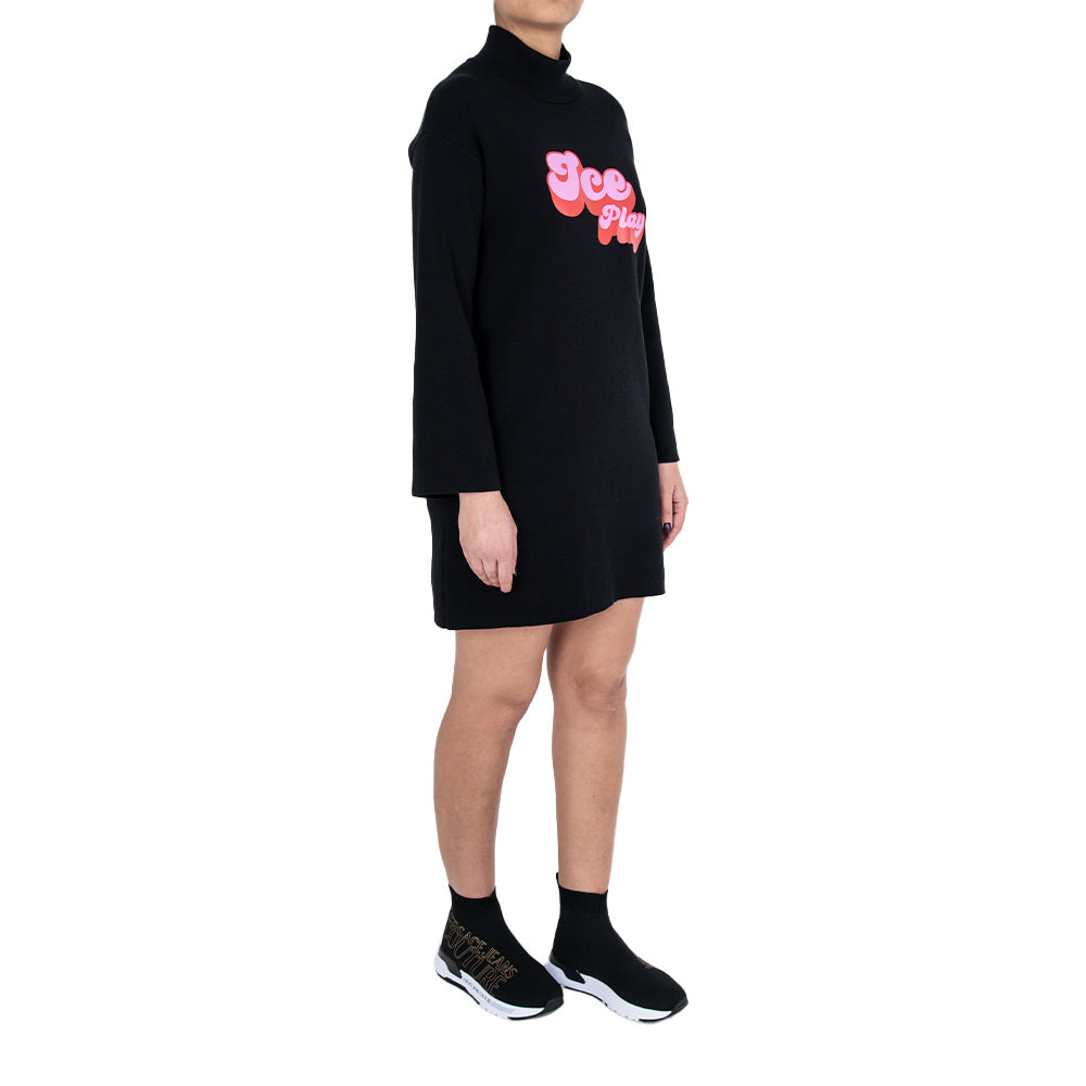 Ice Play Women's Black Knitted Dress