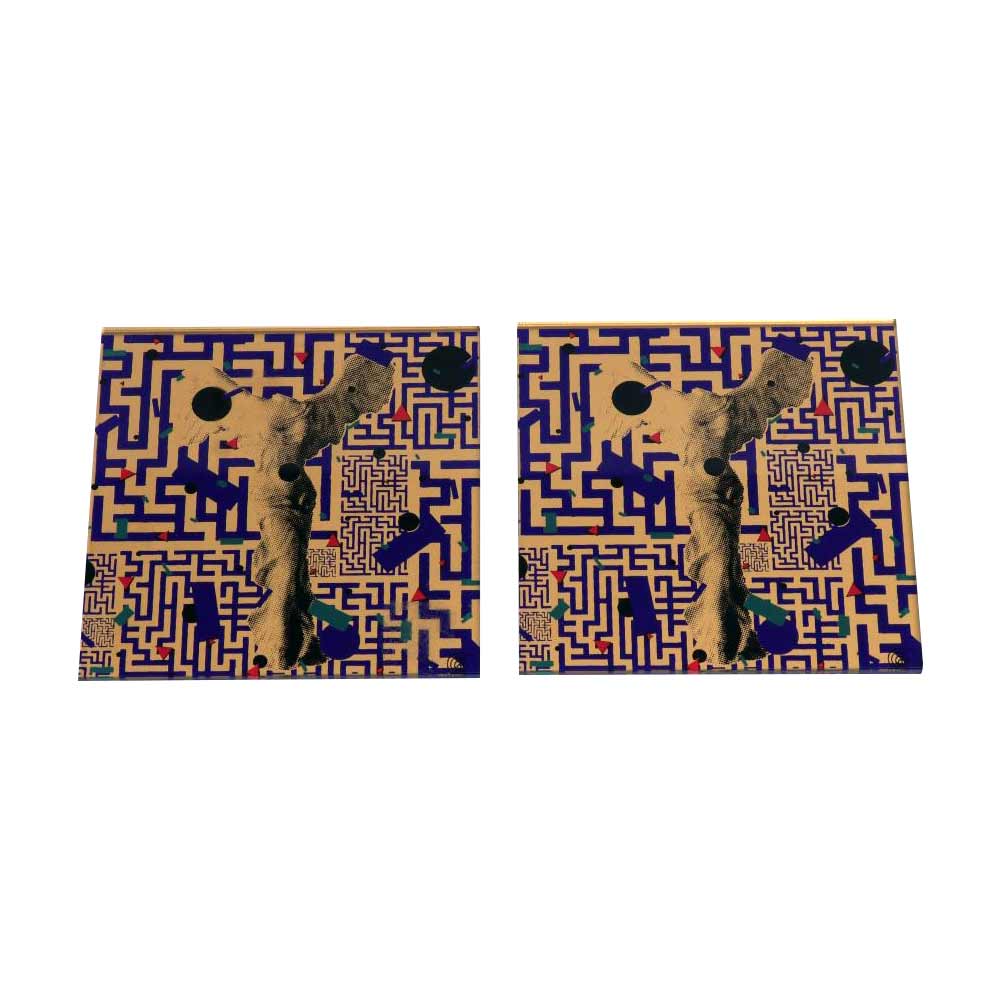 Sophia Nike Gold Maze Coasters Gold