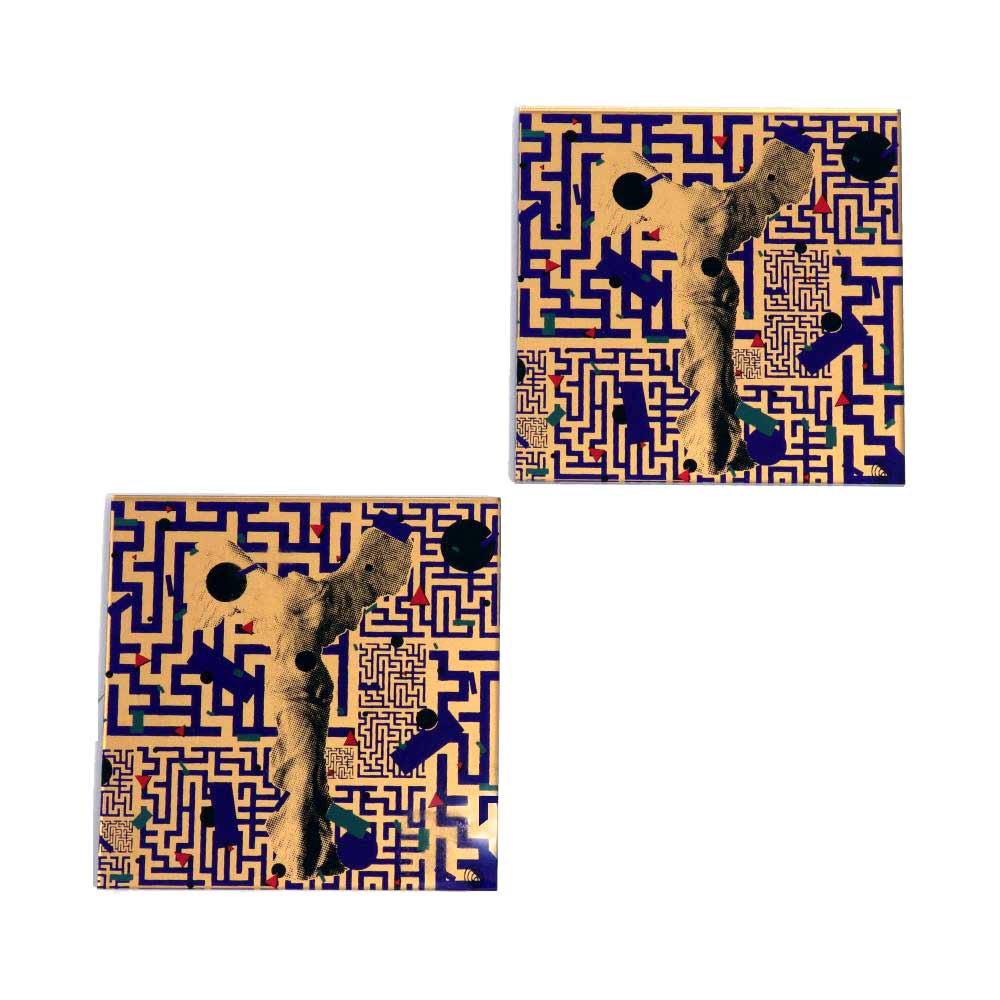 Sophia Nike Gold Maze Coasters Gold