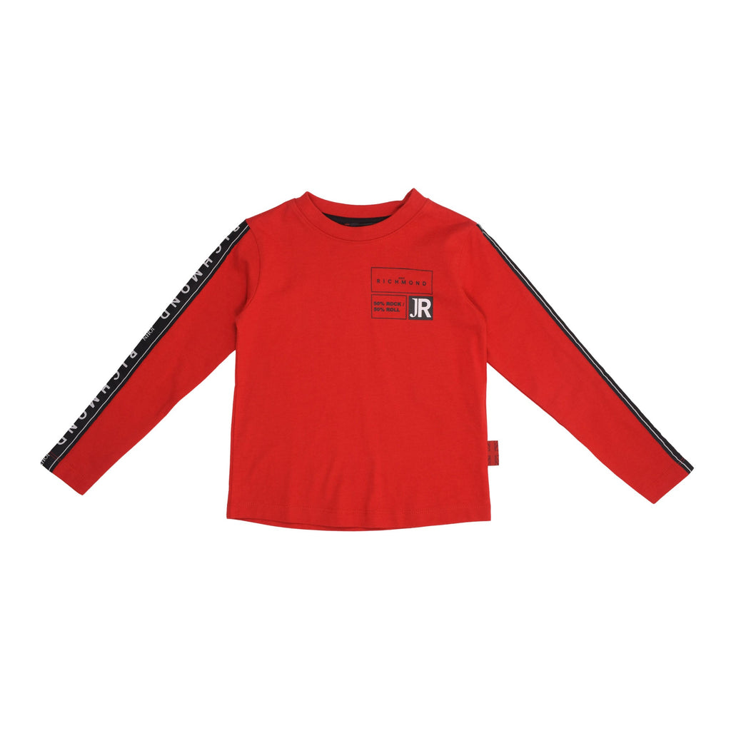 John Richmond Kids Boy's Long Sleeve Bordeaux T-Shirt – Out of the