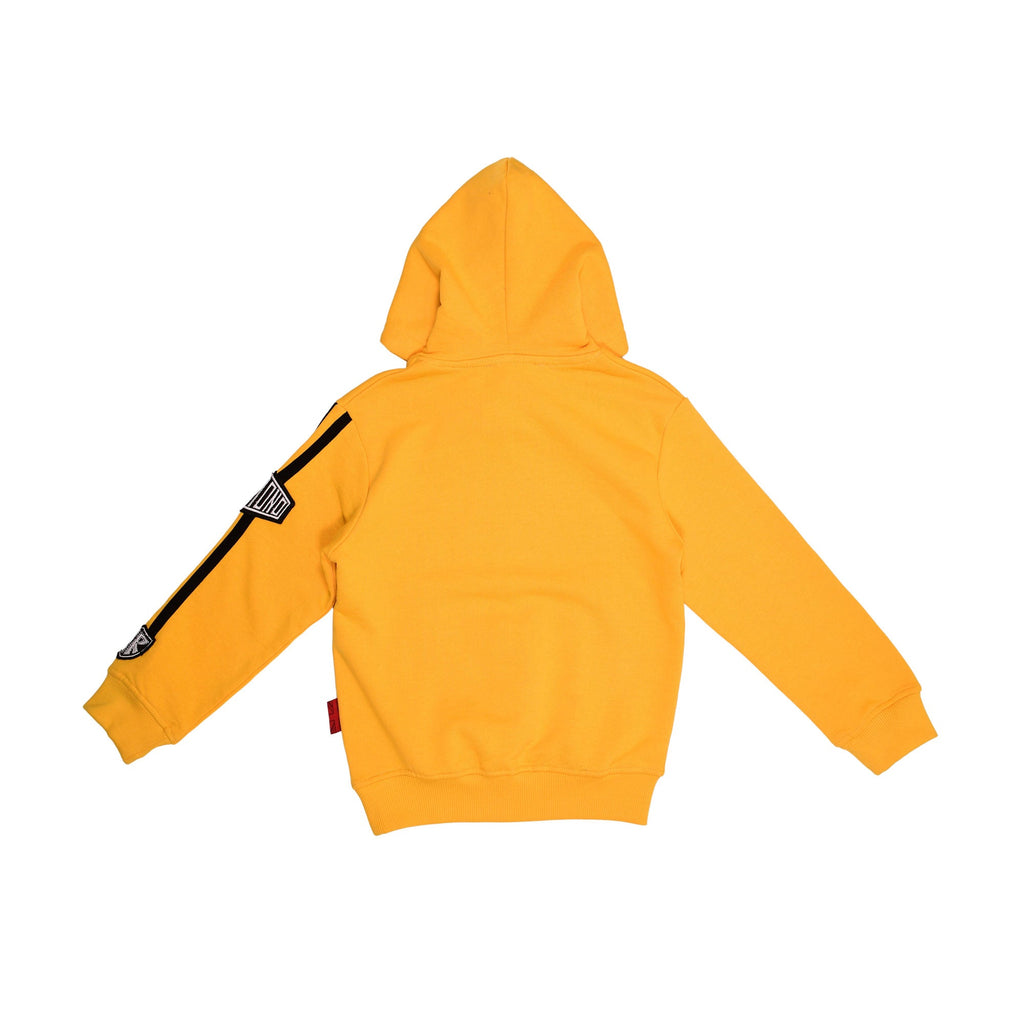 John Richmond Kids Boys Yellow Logo Hooded Sweatshirt