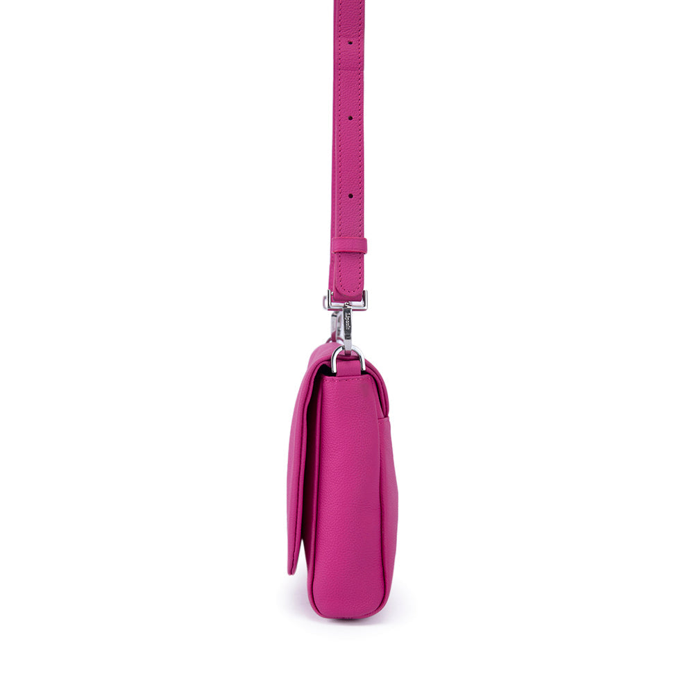 Lipault Plume Elegance Clutch Bag Medium Sweet Fuchsia Size Medium