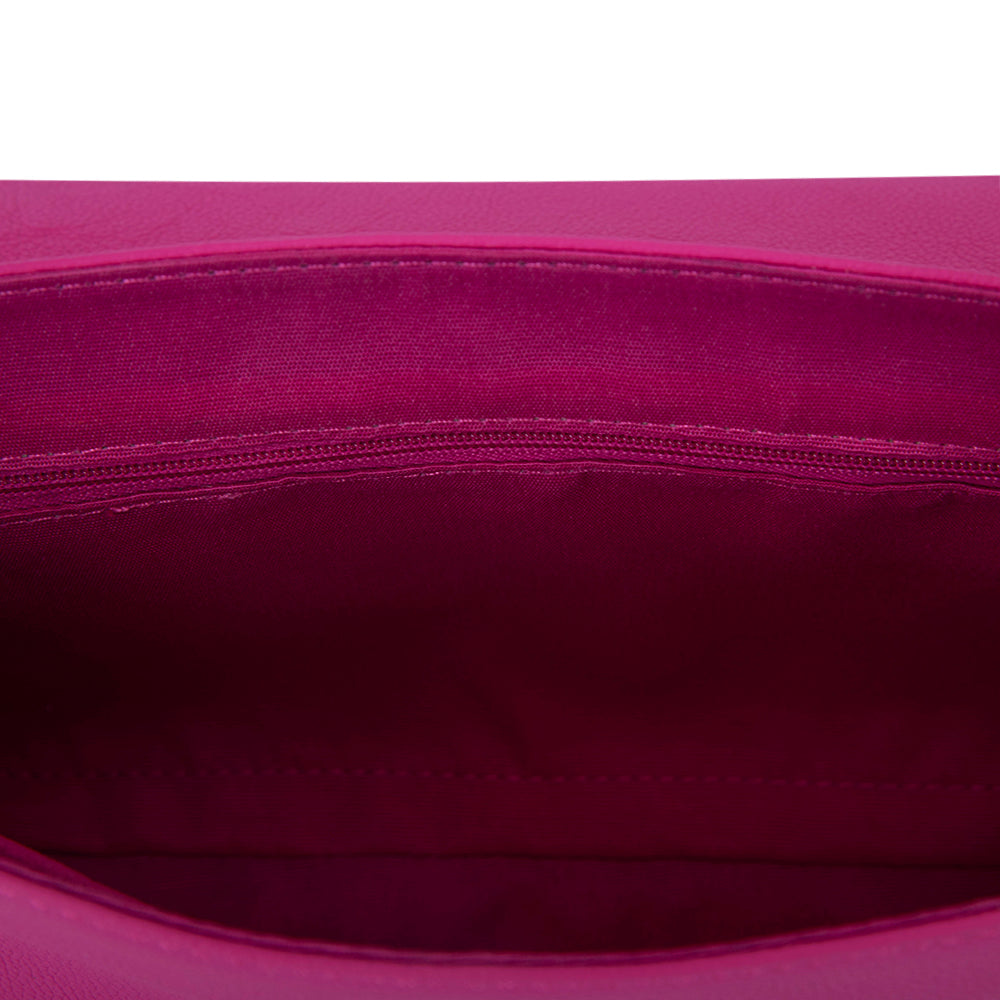Lipault Plume Elegance Clutch Bag Medium Sweet Fuchsia Size Medium